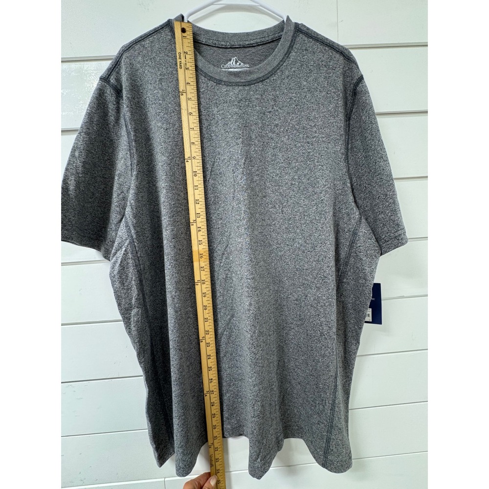 Croft & Barrow Mens XL T-Shirt Lot 2 Black Ribbed Easy Care Grey Adventure Tee - Picture 7 of 9